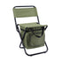 Folding Camping Chair with Storage Bag Lightweight Portable Outdoor Fishing Stool - Green