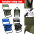 Folding Camping Chair with Storage Bag Lightweight Portable Outdoor Fishing Stool - Green