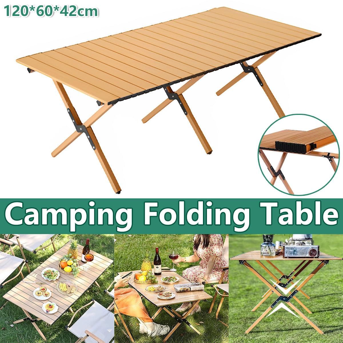 Folding Table Portable Picnic Camping Table Egg Roll Multi Function Outdoor
