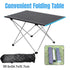 Portable Black Aluminium Folding Camping Table with Carry Bag Picnic BBQ Beach
