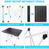 Portable Black Aluminium Folding Camping Table with Carry Bag Picnic BBQ Beach