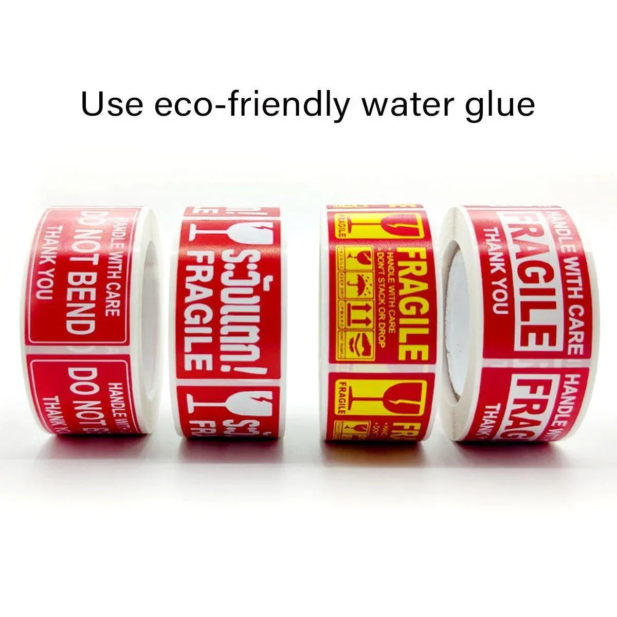 4Rolls Fragile Warning Label Stickers English Caution Handle With Care Packaging