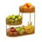 Luxury Multi-Layer Fruit Basket Snack Storage Rack Living Room Coffee Table - Gold