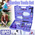 10PCS Garden Tool Kit Shovel Rake Planting Tools Set with Purple Handles Gift