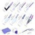 10PCS Garden Tool Kit Shovel Rake Planting Tools Set with Purple Handles Gift