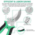3PCS Stainless Steel Garden Shears Set Multi Function for Pruning Trimming Plants