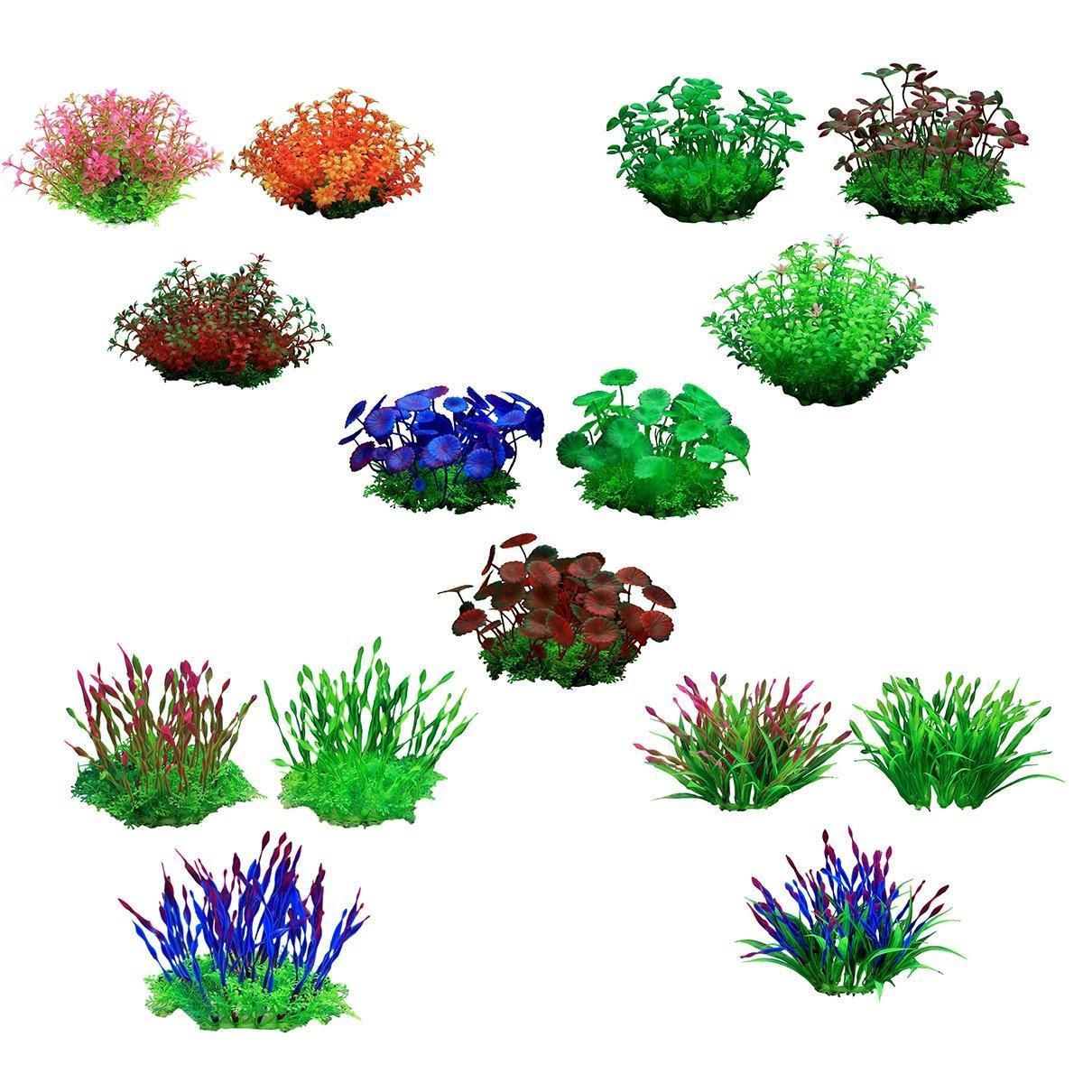 Artificial Water Grass Fish Tank Decoration Aquarium Landscape Simulation Plants - 01-3PCS