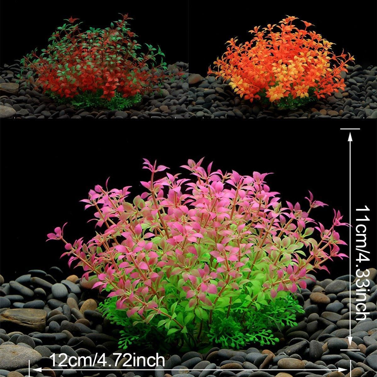 Artificial Water Grass Fish Tank Decoration Aquarium Landscape Simulation Plants - 04-3PCS