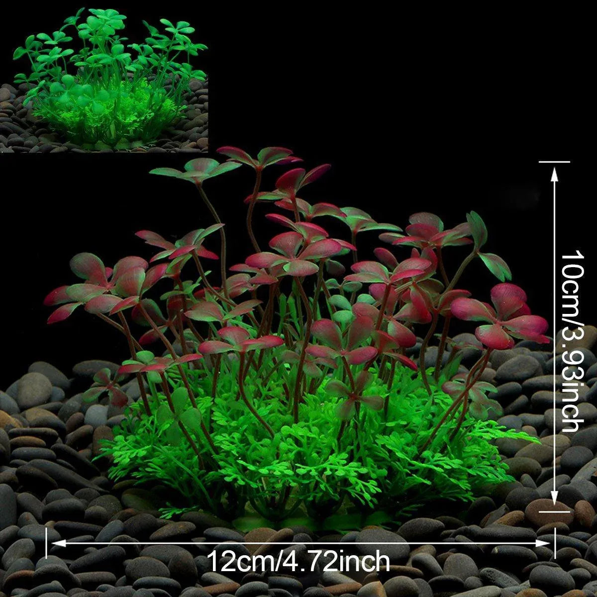 Artificial Water Grass Fish Tank Decoration Aquarium Landscape Simulation Plants - 04-3PCS