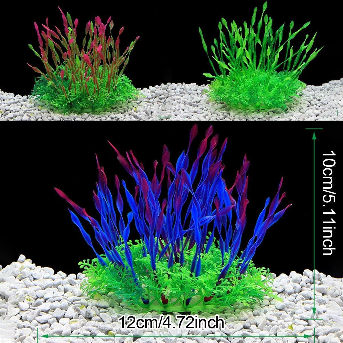 Artificial Water Grass Fish Tank Decoration Aquarium Landscape Simulation Plants - 04-3PCS