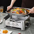 Stainless Steel Fish Grill Barbecue Pan with Dual Fuel Heating Trays