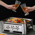 Stainless Steel Fish Grill Barbecue Pan with Dual Fuel Heating Trays