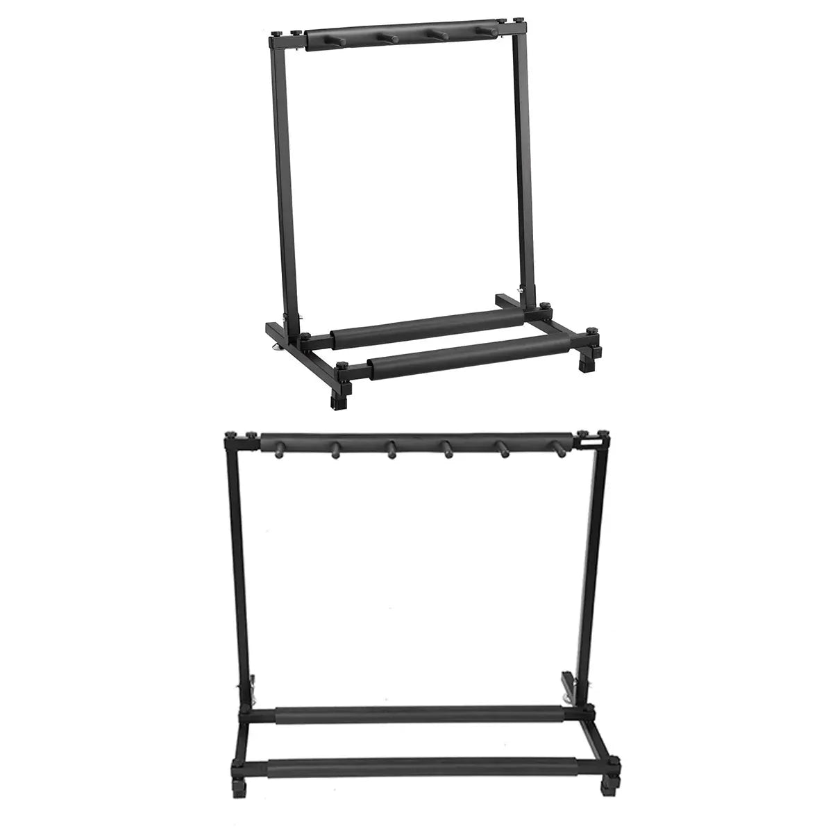 Multi Guitar Stand Guitar Rack Padded Folding Design Hold 3/5 Guitars Adjustable - 3 Guitar Stand