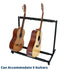 Multi Guitar Stand Guitar Rack Padded Folding Design Hold 3/5 Guitars Adjustable - 3 Guitar Stand