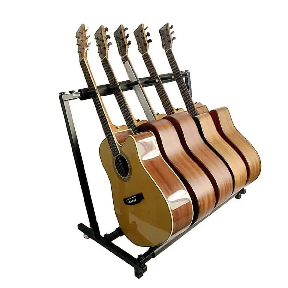 Multi Guitar Stand Guitar Rack Padded Folding Design Hold 3/5 Guitars Adjustable - 3 Guitar Stand