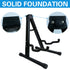 Folding Double Guitar Stand Floor Rack Electric Acoustic Bass Gig Holder Mount