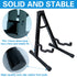 Folding Double Guitar Stand Floor Rack Electric Acoustic Bass Gig Holder Mount