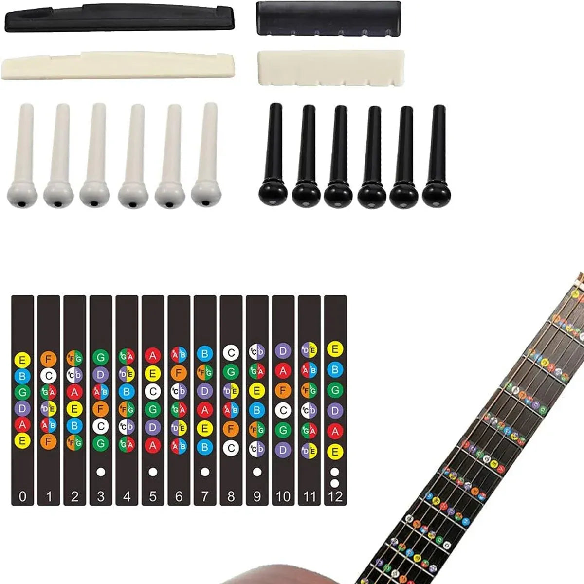 72 Piece of Set Guitar Repair Tool Kit For Guitar Maintenance Portable Practical