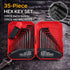 35Pcs L-Shaped Hex Key Wrench Set Allen Key Tool Kit For Home Car Repair Use