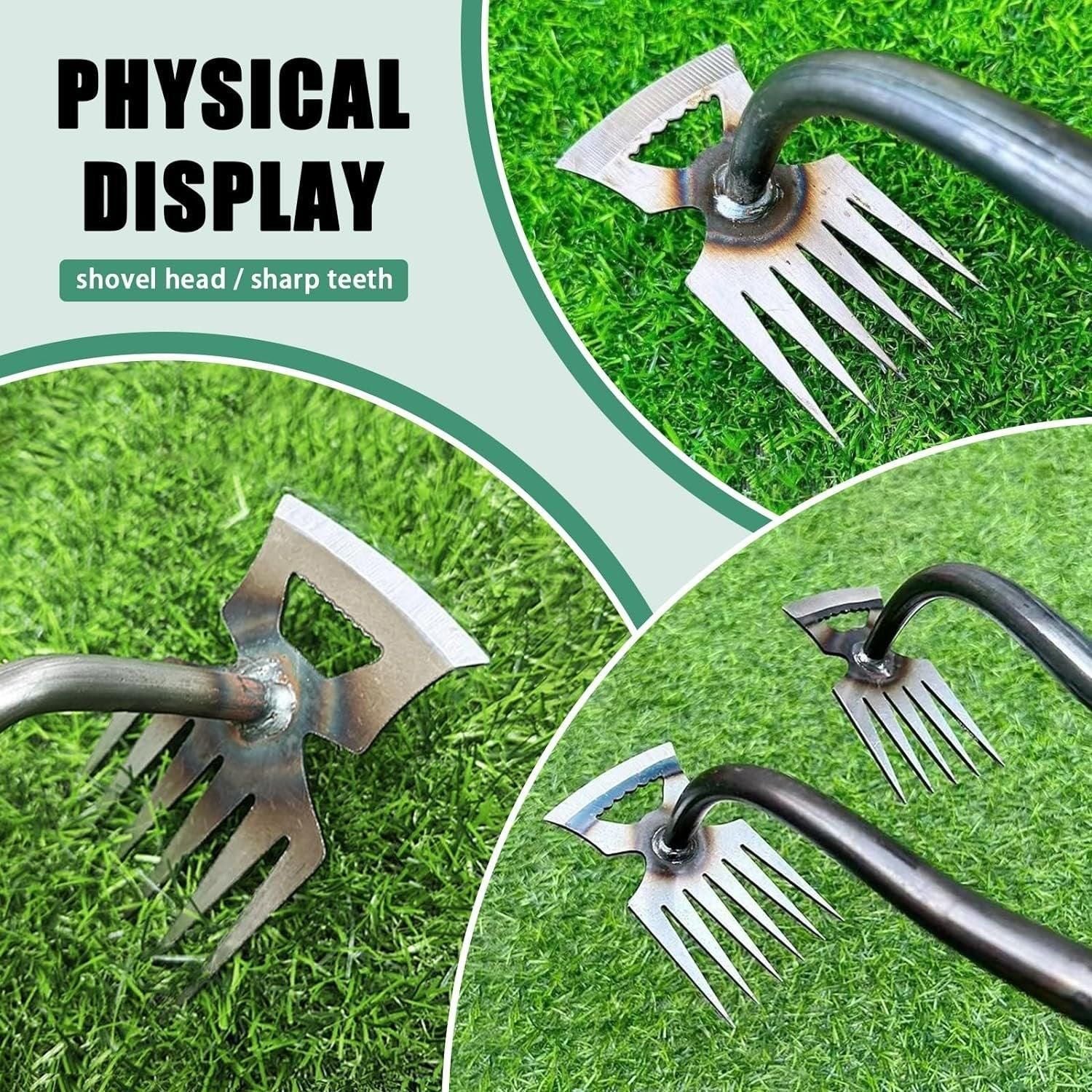 Garden Weeding Digging Tool Farm Household Hoe Durable Handheld Weeder Artifact - 6 teeth
