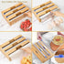 Bamboo Food Wrap Dispenser Cutter Foil Cling Film Storage Holder Box Kitchen Au - M