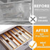 Bamboo Food Wrap Dispenser Cutter Foil Cling Film Storage Holder Box Kitchen Au - M