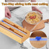 Bamboo Food Wrap Dispenser Cutter Foil Cling Film Storage Holder Box Kitchen Au - M