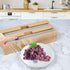 Bamboo Food Wrap Dispenser Cutter Foil Cling Film Storage Holder Box Kitchen Au - M