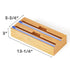 Bamboo Food Wrap Dispenser Cutter Foil Cling Film Storage Holder Box Kitchen Au - M