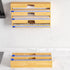 Bamboo Food Wrap Dispenser Cutter Foil Cling Film Storage Holder Box Kitchen Au - M