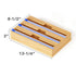 Bamboo Food Wrap Dispenser Cutter Foil Cling Film Storage Holder Box Kitchen Au - M