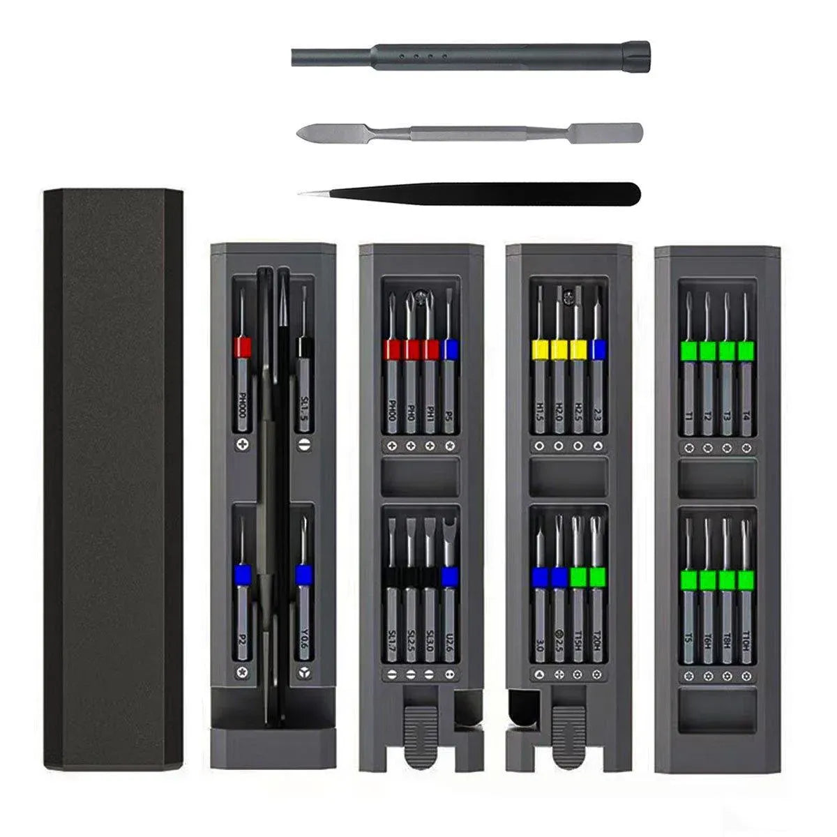 31 in 1 Magnetic Precision Screwdriver Set, Aluminium Case for Phone & Laptop