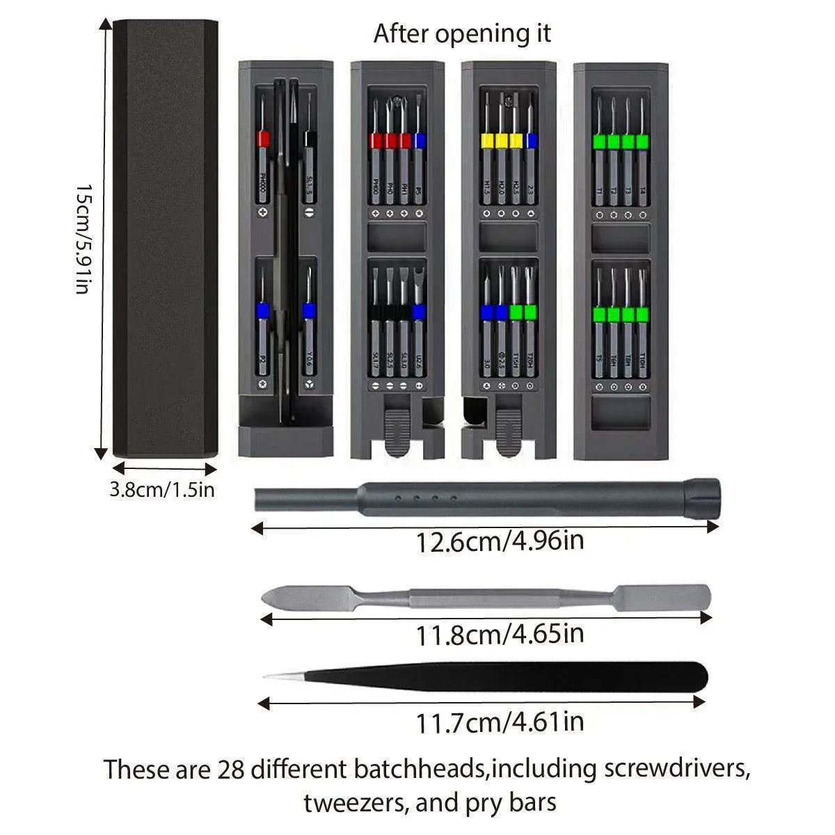 31 in 1 Magnetic Precision Screwdriver Set, Aluminium Case for Phone & Laptop