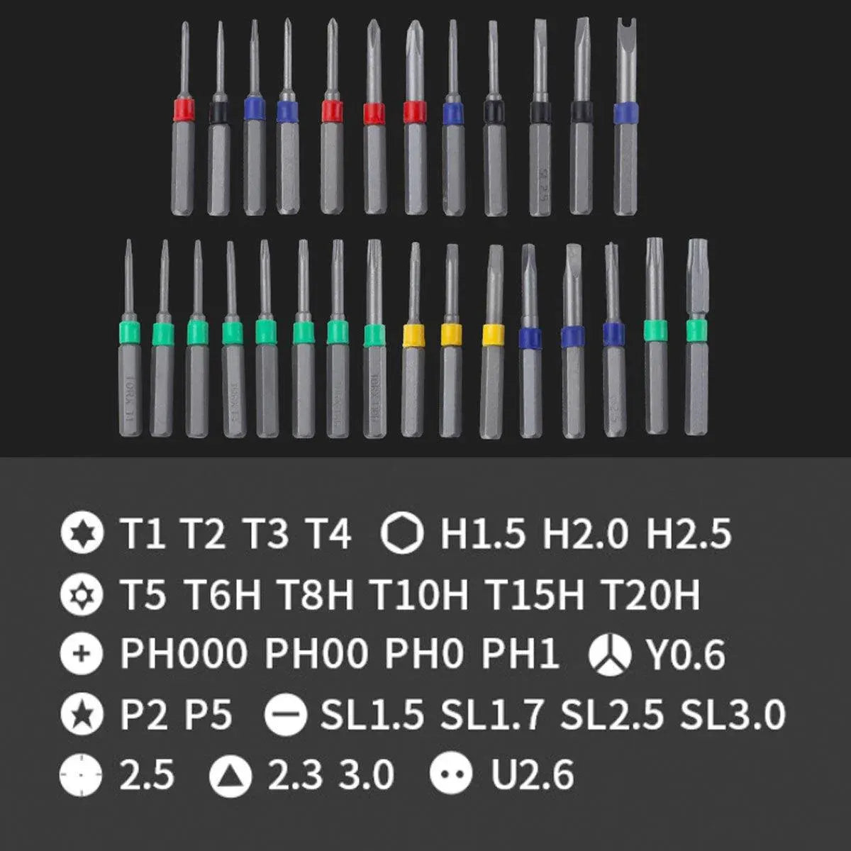 31 in 1 Magnetic Precision Screwdriver Set, Aluminium Case for Phone & Laptop