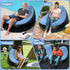 Inflatable Folding Lazy Sofa Chair PVC Air Recliner With Pump Backrest Seat Bed - Red