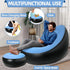 Inflatable Folding Lazy Sofa Chair PVC Air Recliner With Pump Backrest Seat Bed - Red