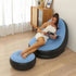 Inflatable Folding Lazy Sofa Chair PVC Air Recliner With Pump Backrest Seat Bed - Red