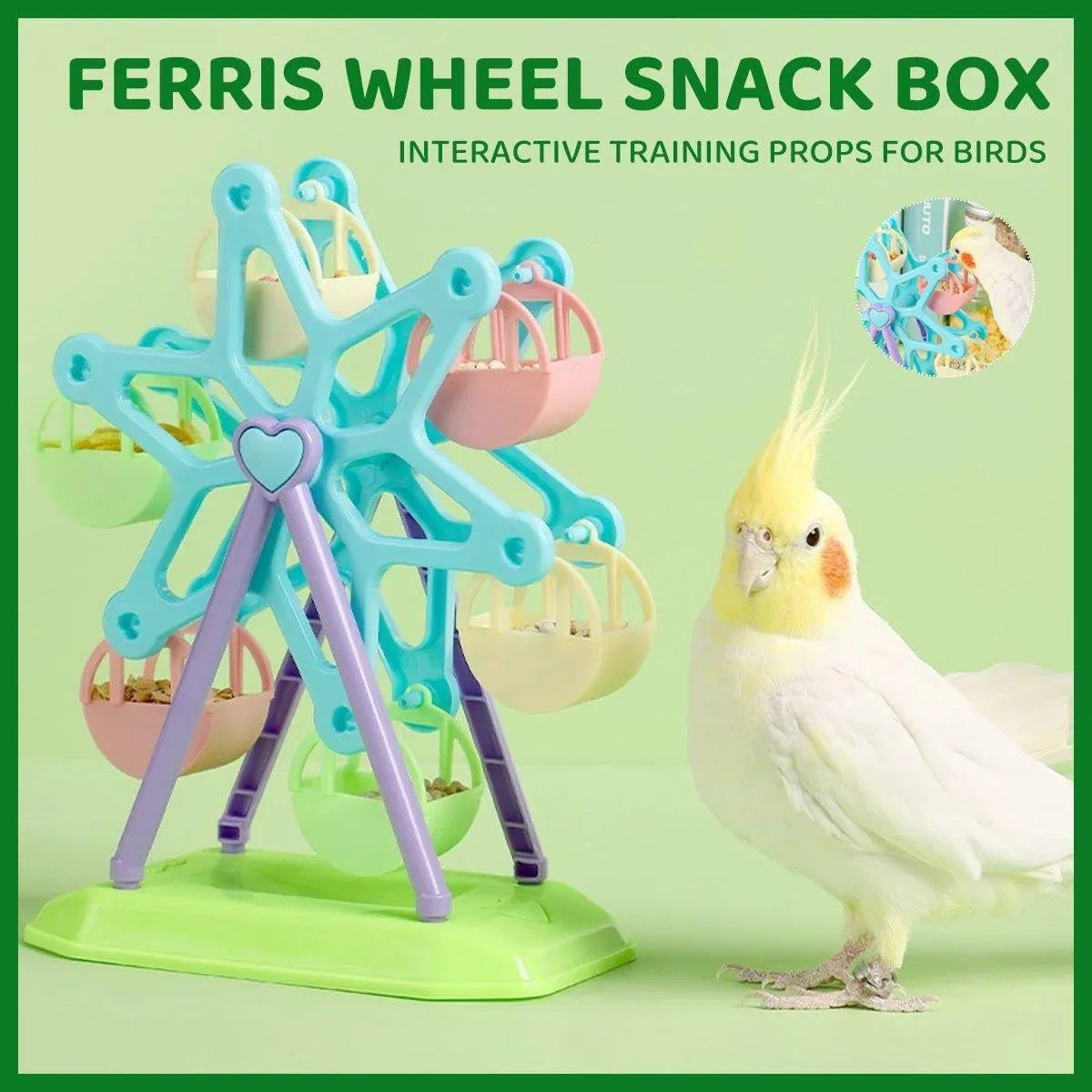 Interactive Parrot Educational Toys Bird Cage Training Supplies Xuan Feng Peony