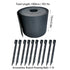 10m Garden Lawn Edging Border 10m Flexible PE Strip with Stakes Landscaping