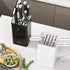 Kitchen Knife Storage Rack Plastic Multi Functional Holder for Knives Scissors - Black