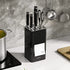Kitchen Knife Storage Rack Plastic Multi Functional Holder for Knives Scissors - Black