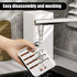 Kitchen Knife Storage Rack Plastic Multi Functional Holder for Knives Scissors - Black