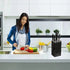 Kitchen Knife Storage Rack Plastic Multi Functional Holder for Knives Scissors - Black