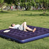Single Inflatable Airbed 186x96cm Easy Inflate Flocked Air Mattress for Camping Guests