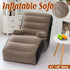 Inflatable Lounge Chair Sofa S-Shape Waterproof Flocked Air Lounger for Camping