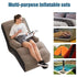 Inflatable Lounge Chair Sofa S-Shape Waterproof Flocked Air Lounger for Camping