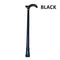 Metal Walking Stick Travel Retractable Cane Pole Compact Adjustable Lightweight - Black