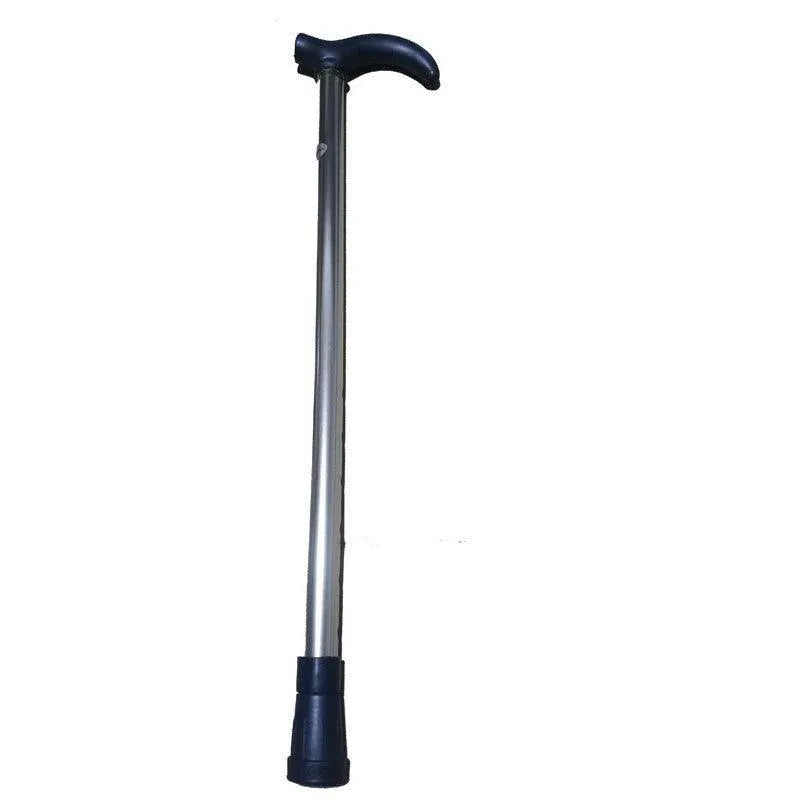 Metal Walking Stick Travel Retractable Cane Pole Compact Adjustable Lightweight - Silver