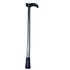 Metal Walking Stick Travel Retractable Cane Pole Compact Adjustable Lightweight - Silver