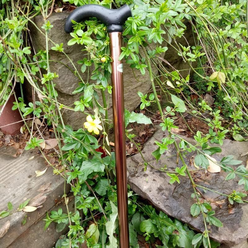 Metal Walking Stick Travel Retractable Cane Pole Compact Adjustable Lightweight - Silver